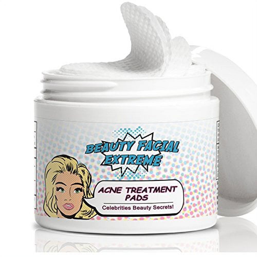 Acne Treatment Pads Contains Salicylic, Glycolic, & Lactic Acid for
