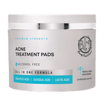 Acne Treatment Pads- Contains Salicylic, Glycolic, & Lactic Acid for Face & Body. Eliminates Oily Skin, Clogged Pores & Cystic Breakouts. Remover for Dark Spots, Whitehead & Blackhead Pimples.