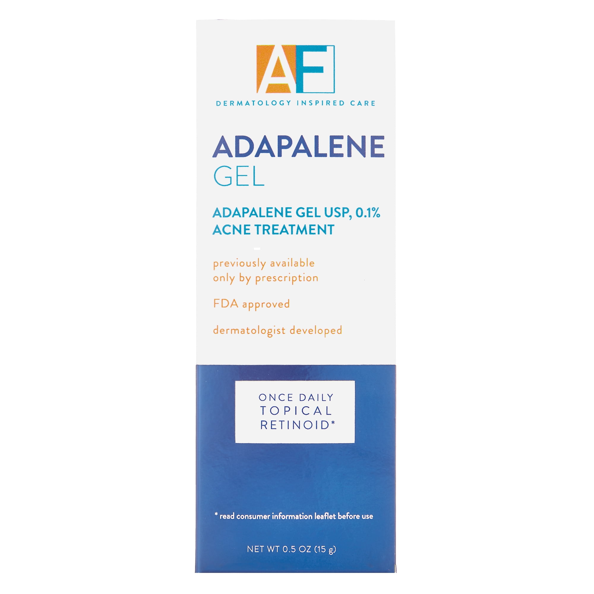 AcneFree Adapalene Gel 0.1%, Once-Daily Acne Spot Treatment, 0.5oz