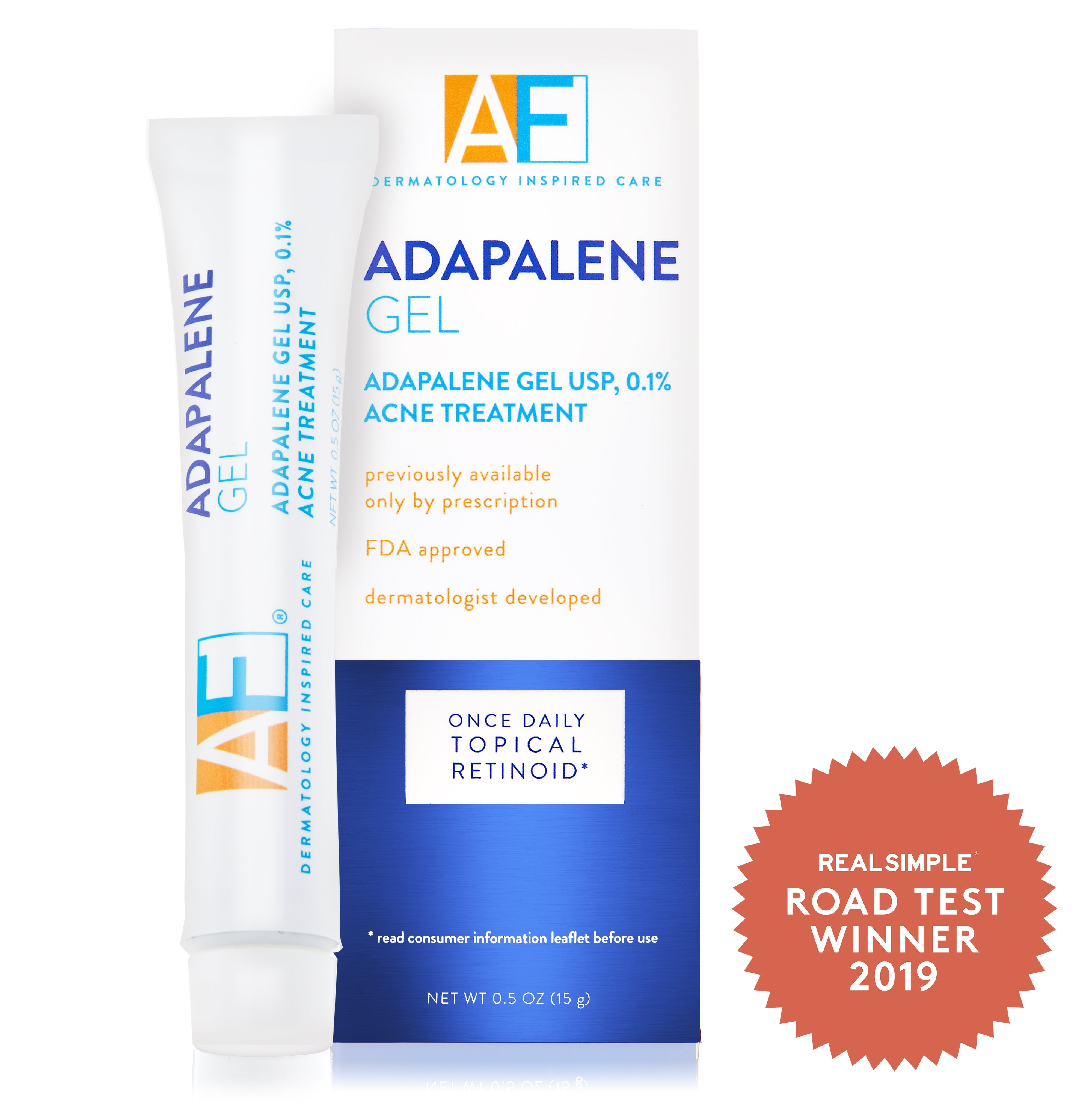 AcneFree Adapalene Gel 0.1% Once-Daily Retinoid Acne Spot Treatment, 0.5 oz.