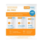 Acne Free Oil Free 24 Hour Acne Treatment Kit, 3 Step Acne Clearing System