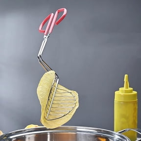 Aco Tongs for Frying Taco Maker Press Fried Taco Shells Mold Crisp Deep Fryer L Shape Stainless Steel Taco Shell Making Tools Kitchen Gadgets