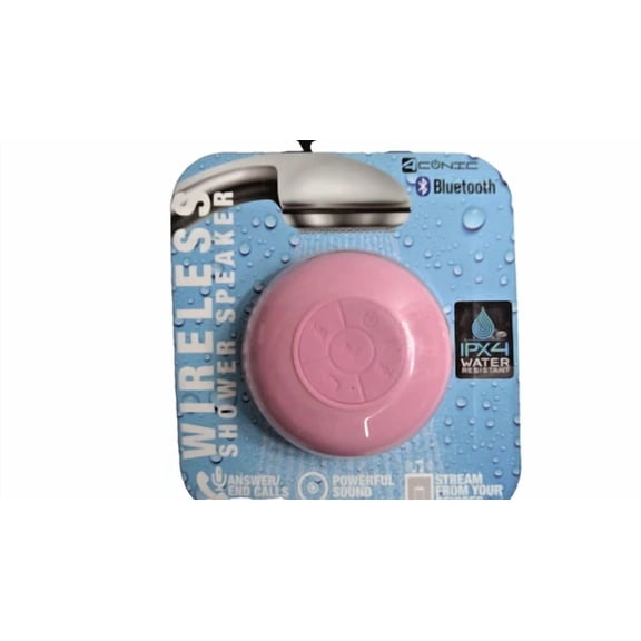 Aconic Wireless Shower Speaker Bluetooth Pink Ipx4 Water Resistant G13