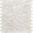 thumbnail image 1 of Acopelo Peel and Stick Mother of Pearl Mosaic Metro Tile Natural White 12" x 12" for Backsplash, Kitchen Wall - 6 Tiles, 1 of 10