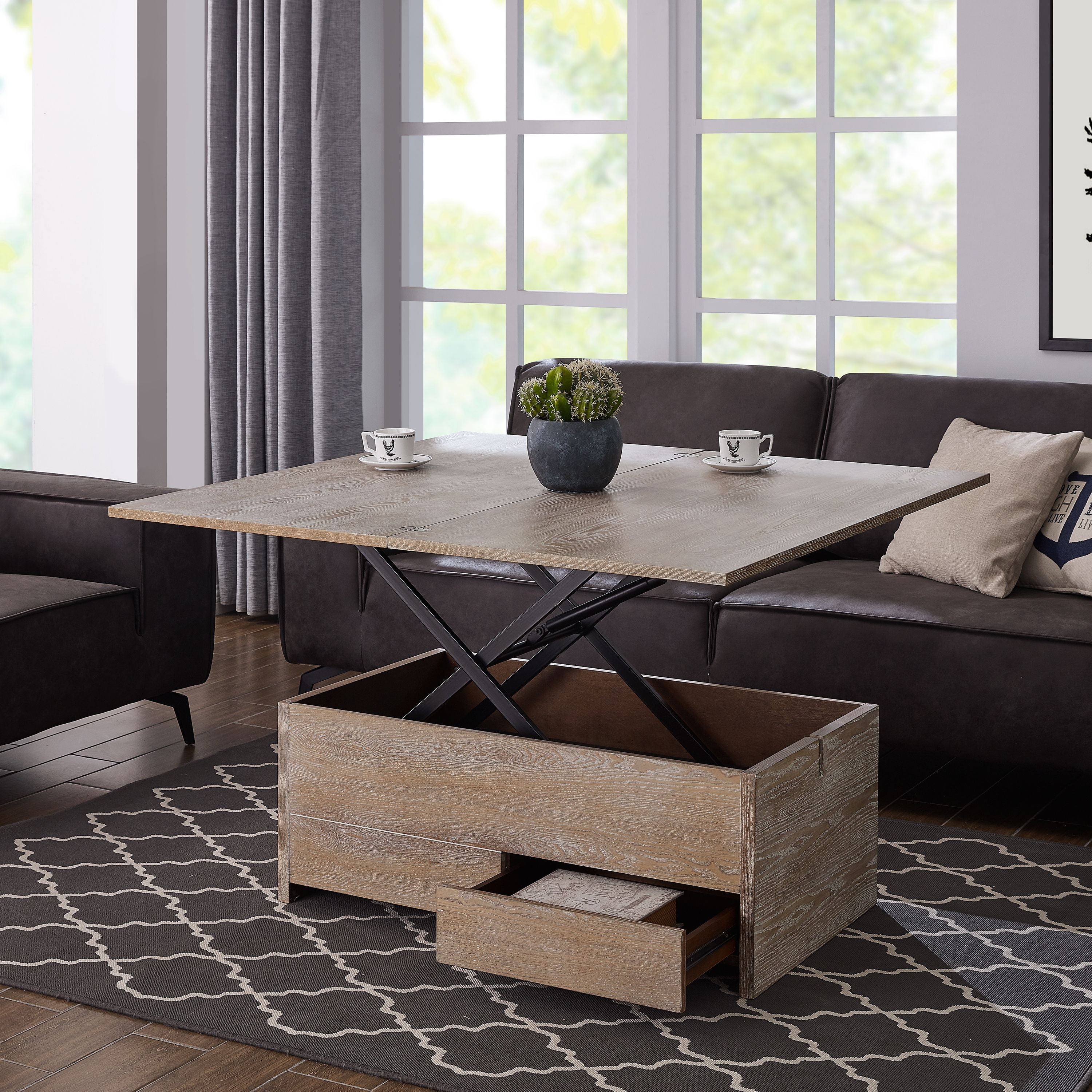 Acor convertible storage coffee table to dining table deals