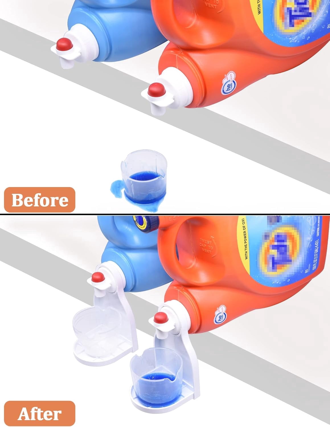 Acoretoas 2PCS Laundry Detergent Cup Holder, Detergent Drip Catcher ...