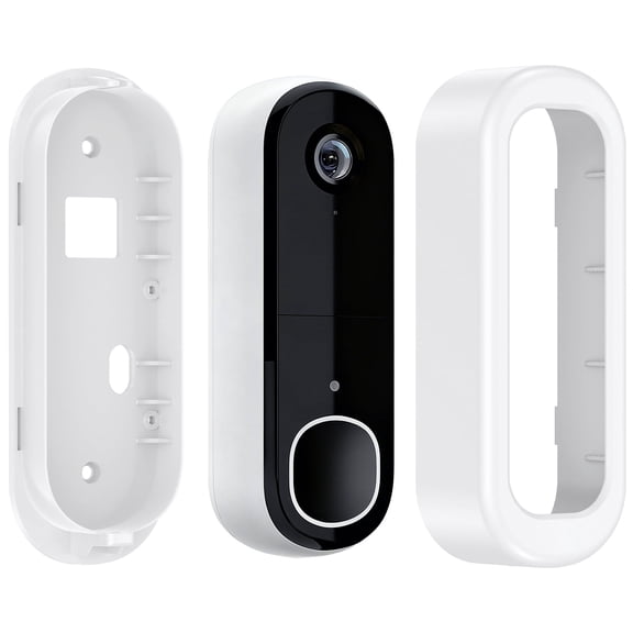 Acoretoas Anti-Theft Video Doorbell Mount for Arlo Doorbell 2K/HD (2nd Gen), No-Drill Bracket for Apartments and Home (White)