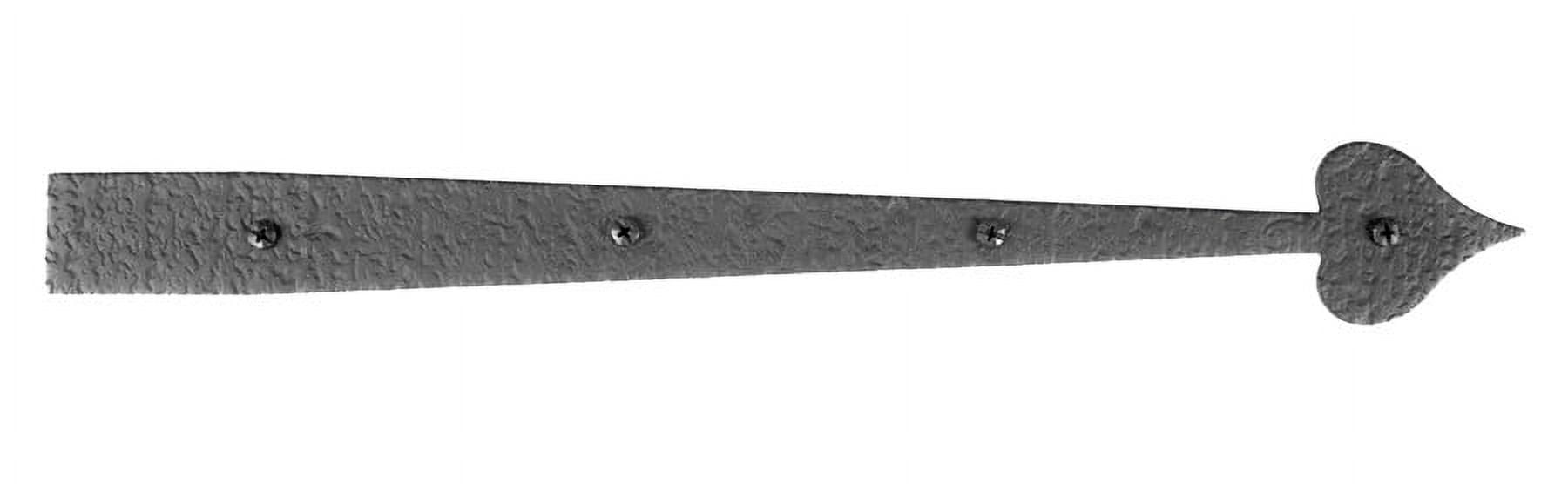Black Iron Heart Dummy Strap for Gates and Doors