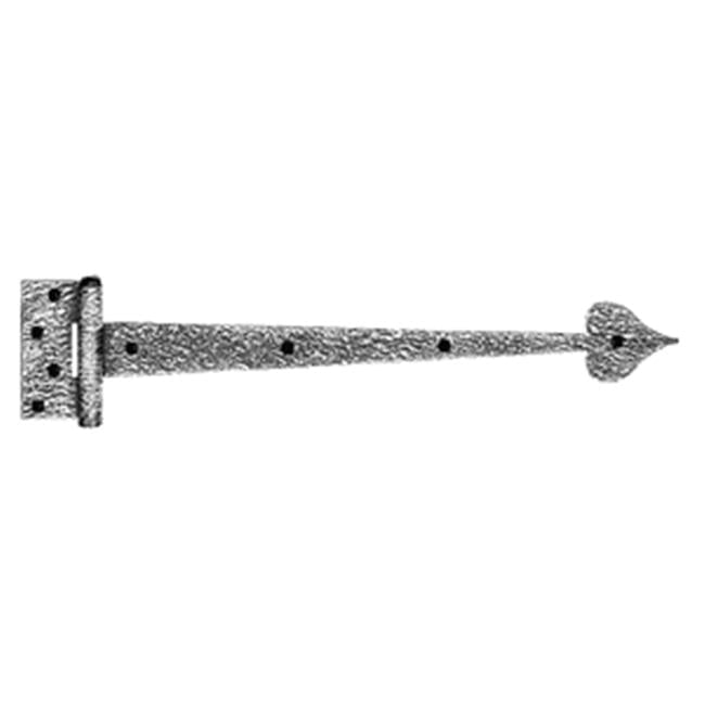 20.5" Black Iron Heart Gate Hinge with Pintle