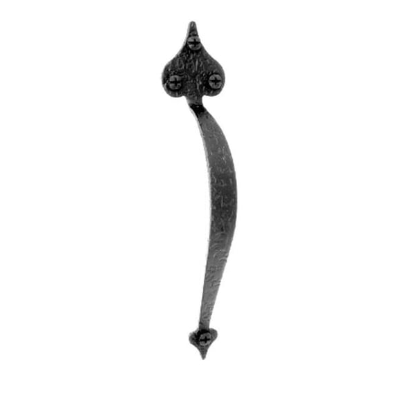 Acorn 8.5in. Heart Door Pull - Black Iron