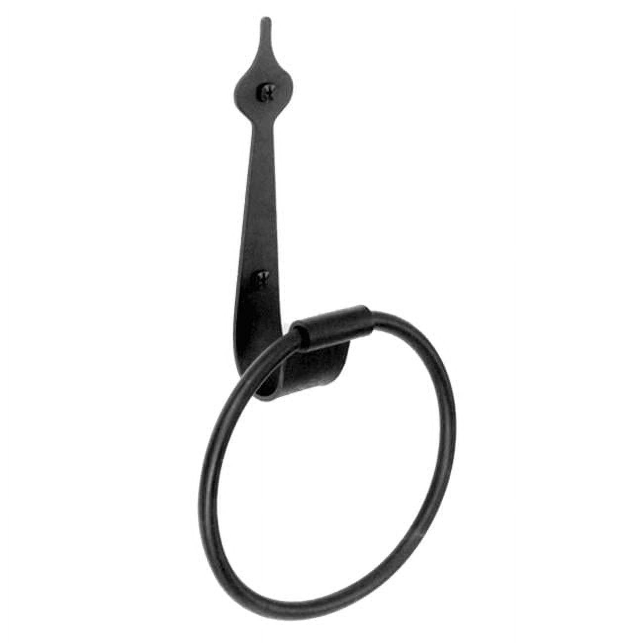 Black Iron 6'' Traditional Spear Design Towel Ring