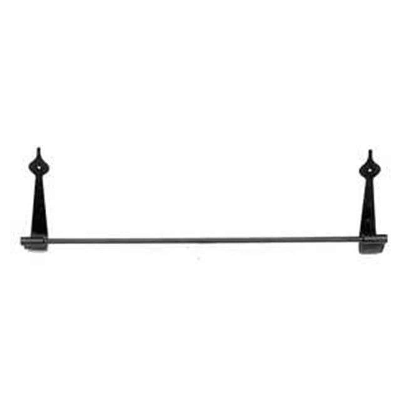 Black Iron 24-Inch Traditional Spear Design Towel Bar
