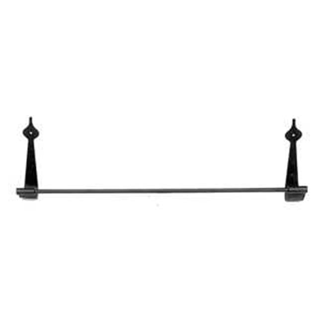 Black Iron 24-Inch Traditional Spear Design Towel Bar