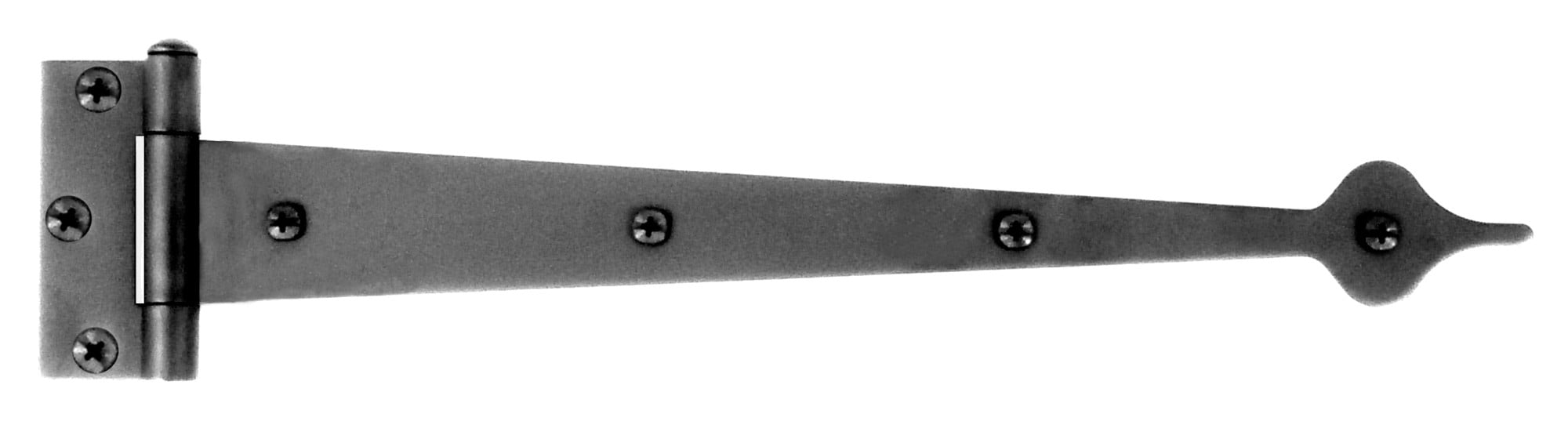 Acorn 13 in. Black Steel Heavy Duty Strap Hinge