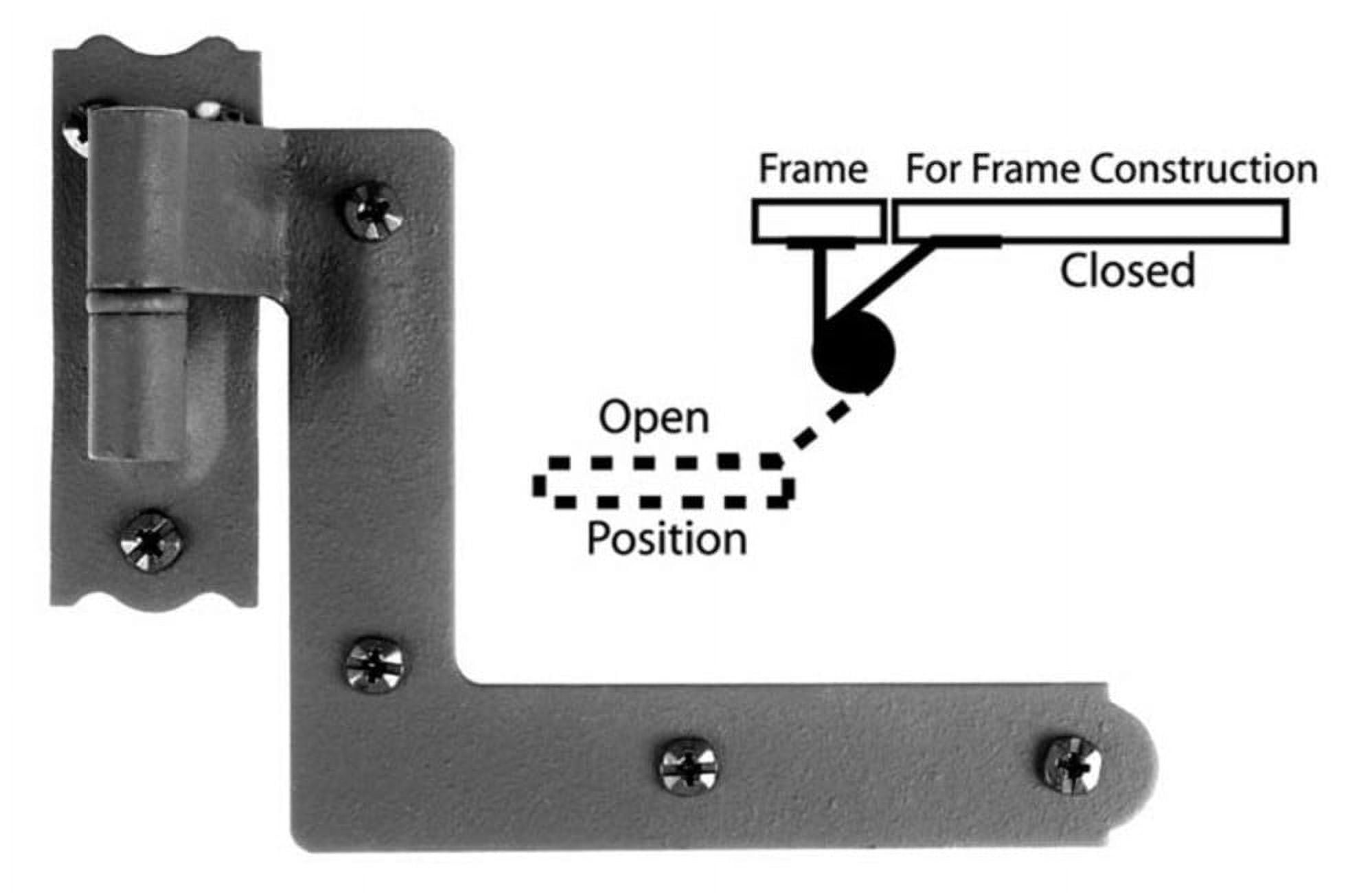 Black Heavy-Duty Steel New York Shutter Hinge Set