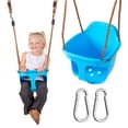 thumbnail image 1 of Acorn Adventures Toddler Swing Seat – Baby Bucket Swing for Outdoor Backyard & Porch, Adjustable Ropes, Easy Install, Weather-Resistant HDPE - Blue, 1 of 7