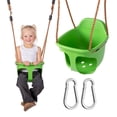 thumbnail image 1 of Acorn Adventures Toddler Swing Seat – Baby Bucket Swing for Outdoor Backyard & Porch, Adjustable Ropes, Easy Install, Weather-Resistant HDPE - Green, 1 of 7