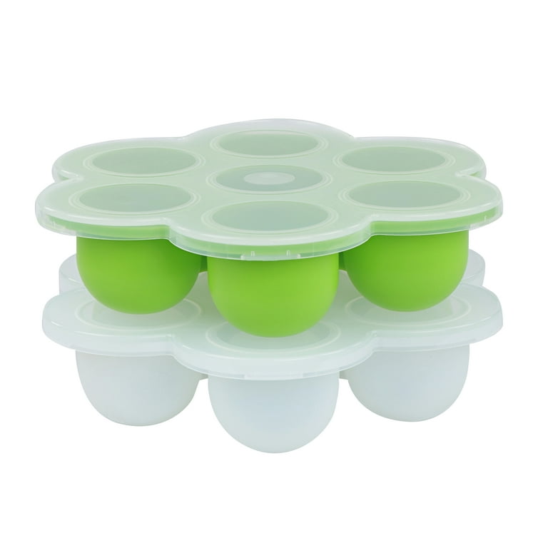 Acorn Baby Food Container with Thick Lid 2PK Green and Clear Meal Prep  Container