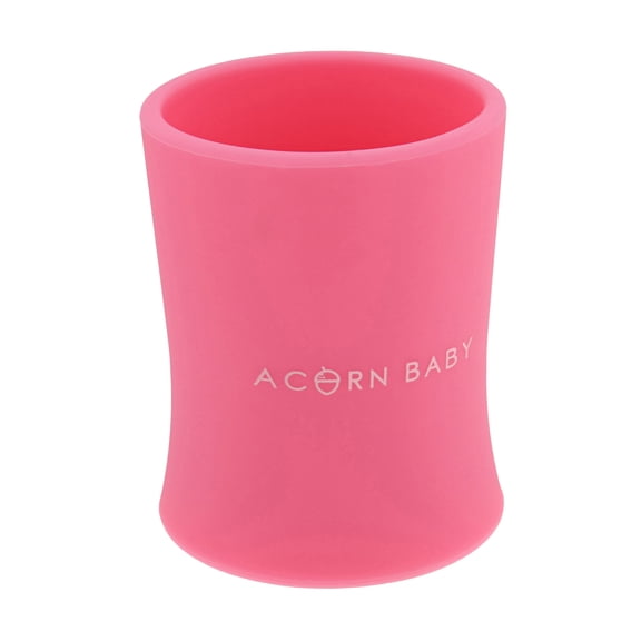 Acorn Baby Silicone Toddler Sippy Cup - Pink Weighted Transition Cup
