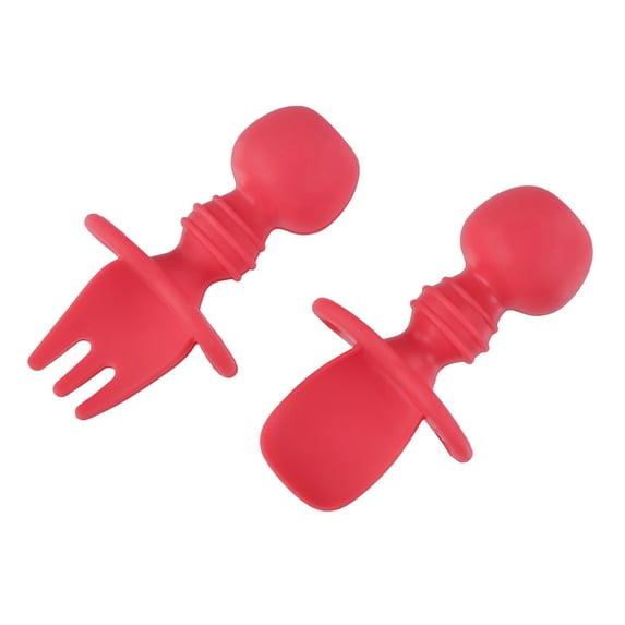 Acorn Baby Toddler Utensils Red2pk Kids Utensil Set of Baby Fork Baby Spoon