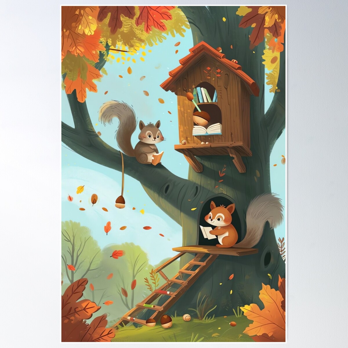 Acorn Classroom Poster Wall Art, Modern Wall Decor For Living Room ...