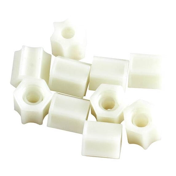 Acorn Controls Nylon Compression Nuts,1/4 In OD,PK10 1895-451-001