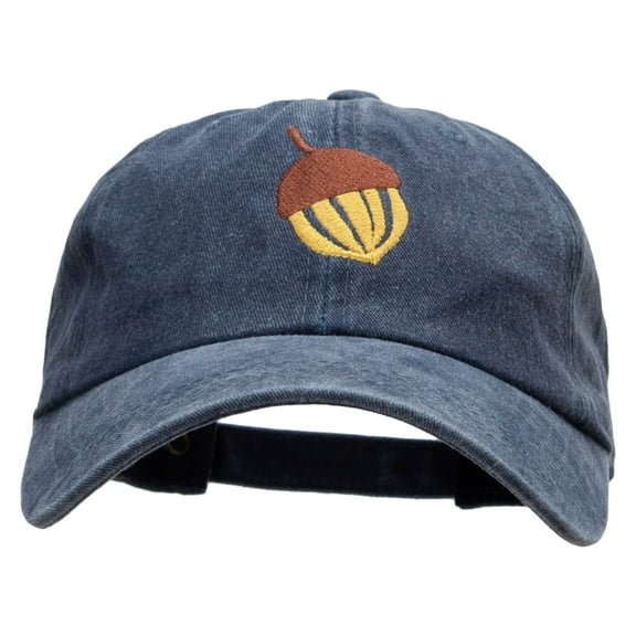 Acorn Embroidered Pigment Dyed Wash Cap - Navy OSFM