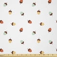 thumbnail image 1 of Acorn Fabric by The Yard, Cartoon Acorn Pattern Colorful Autumn Season Abstract Ornamental Woodland Elements, Stretch Knit Fabric for Clothing Sewing and Arts Crafts, 1 Yard, Cream Orange, Ambesonne, 1 of 1