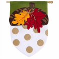 thumbnail image 1 of Evergreen Burlap Acorn Glitter Accented House Flag, 28 x 44 inches, 1 of 1