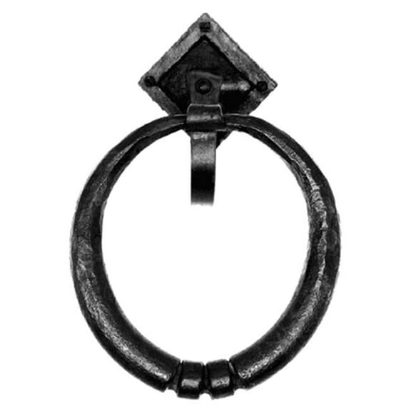 Acorn IBFBP Iron Art Siena Towel Ring - Black