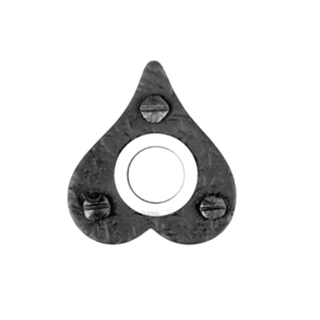 Heart-Shaped Black Matte Lighted Doorbell Button