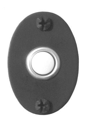 Acorn 2-3/8" Oval Iron Electric Doorbell Button
