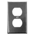 thumbnail image 1 of Acorn AW5BP Smooth Iron-Steel Single Duplex Outlet Switch Plate, 1 of 2