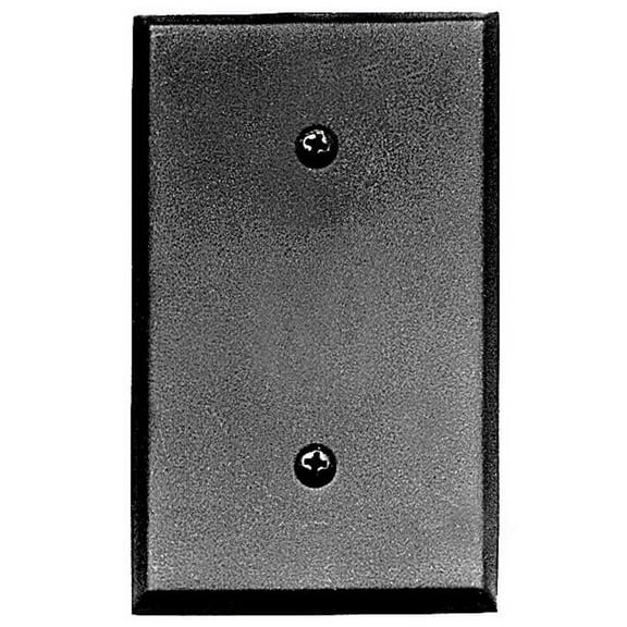 Acorn AWJBP 4-1/2'' x 2-3/4'' Blank Switchplate - Black Iron