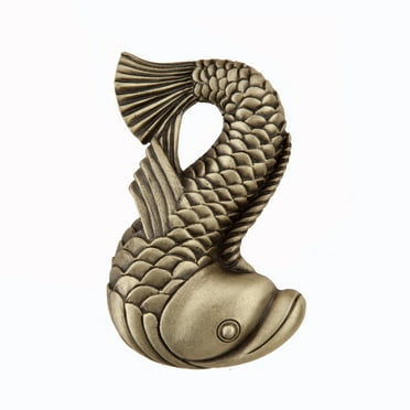 Acorn Manufacturing DP5AP Artisan Collection Dolphin Knob, Antique Brass