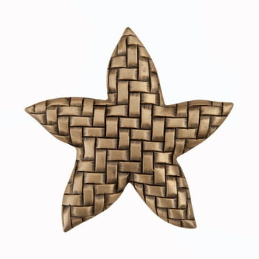 Acorn Manufacturing DP9GP Artisan Collection Woven Star Knob, Museum Gold