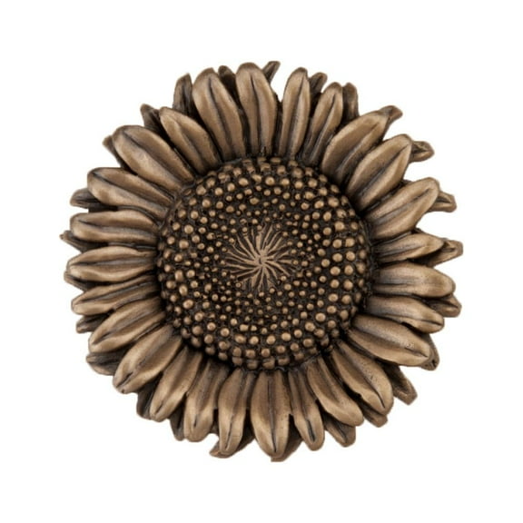 Acorn Manufacturing DQ8GP Artisan Collection Sunflower Knob, Museum Gold