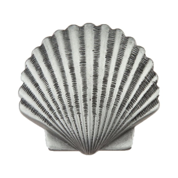 Acorn Manufacturing DPAPP Artisan Collection Small Scallop Knob, Antique Pewter