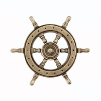 Acorn Manufacturing DPCAP Artisan Collection Ships Wheel Knob, Antique Brass