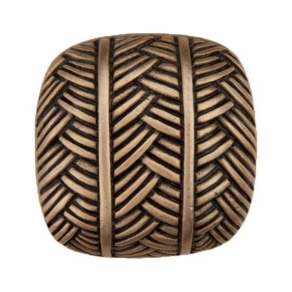 Acorn Manufacturing DQEGP Artisan Collection Woven Square Knob, Museum Gold