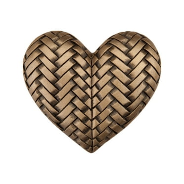 Acorn Manufacturing DQJGP Artisan Collection Woven Heart Knob, Museum Gold