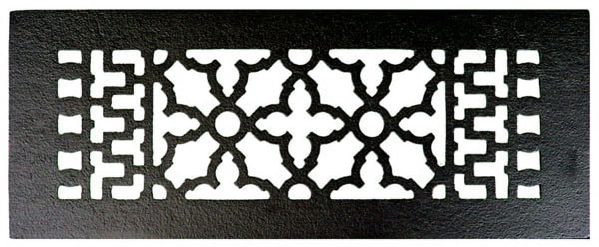 Black Cast Iron Rectangular Air Register with Louvers