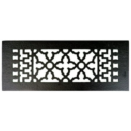 Acorn GR7BG 12'' x 4'' Cast Iron Decorative Grille - Black Iron