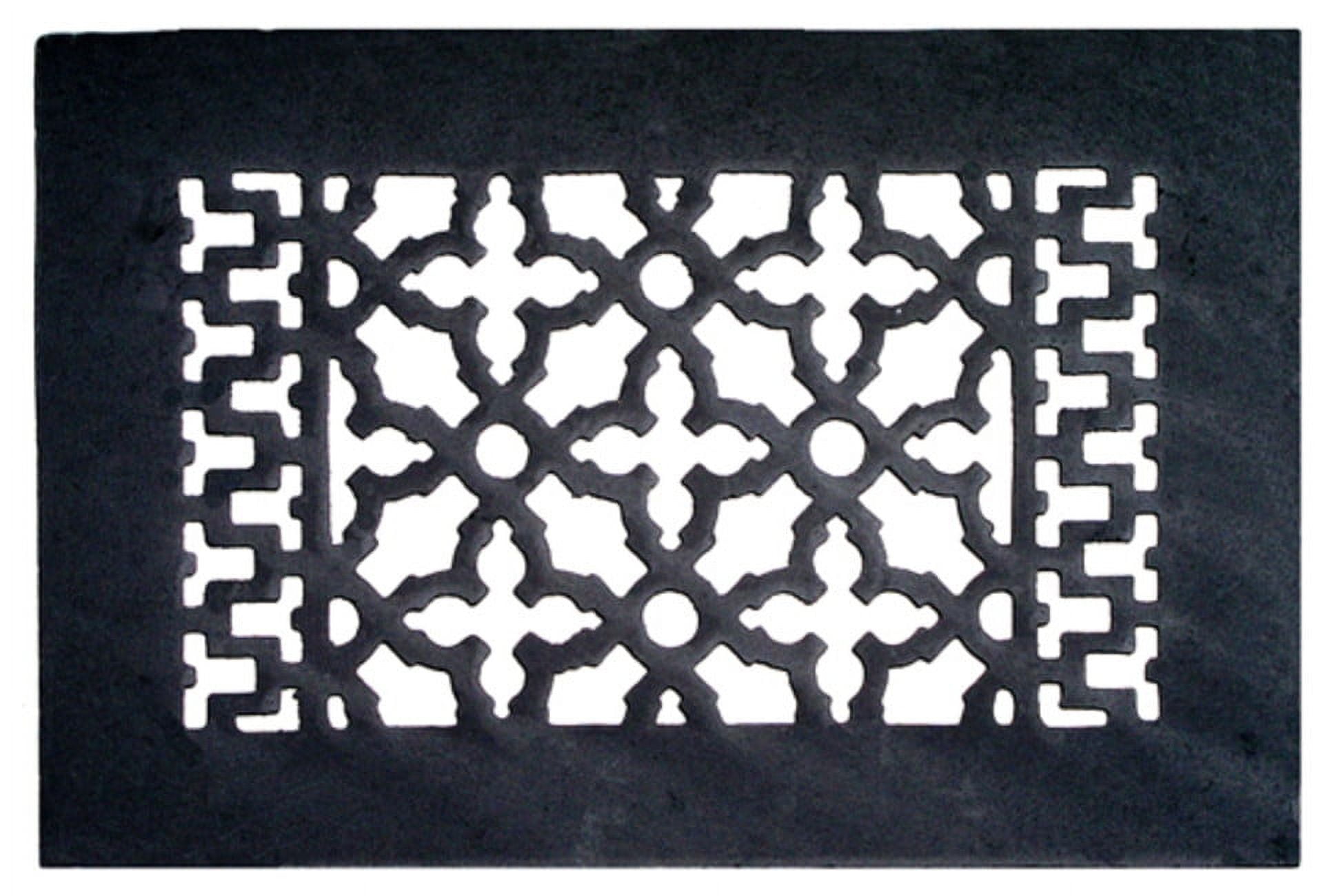 Black Cast Iron Decorative Grille for Wall Openings