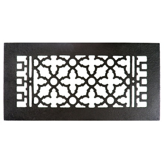 Acorn GRCBG 14'' x 6'' Cast Iron Decorative Grille - Black