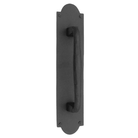 Acorn ILQBP Iron Art Hand Forged Pull with IMC Plate - Black
