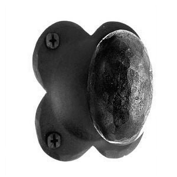 Acorn Manufacturing Iuri Iron Art Privacy Egg Knobset - Black