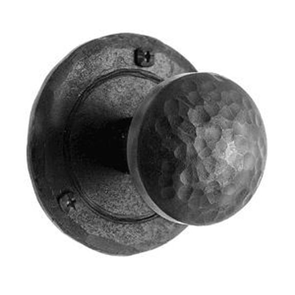 Acorn Manufacturing Iwai Iron Art Hammered Round Passage Knobset - Black