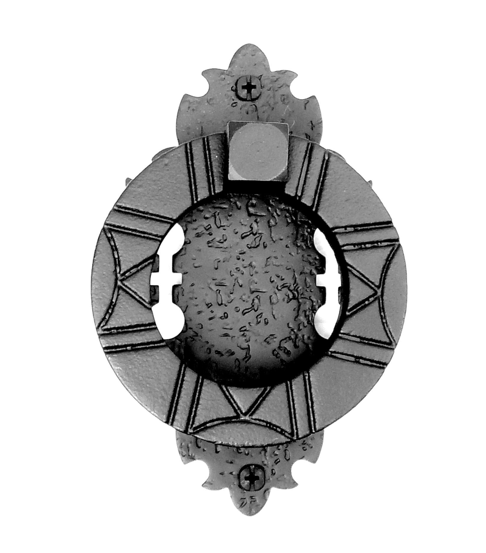 Warwick Black Forged Iron 4" Ring Door Pull