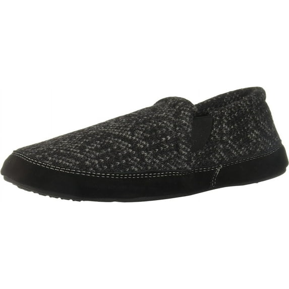 Acorn Men's Fave Gore Slipper, Charcoal Tweed, Wide